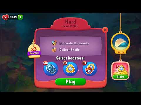 FISHDOM: 🐠🐬🦈 💥💥 Level 10975 Hard level, 10976 💥💥 No Boosters 💣🧨 💥💥