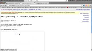 Craigslist SF Bay Used Cars for Sale in January 2013