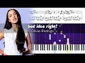 Olivia Rodrigo - bad idea right? - Piano Tutorial with Sheet Music