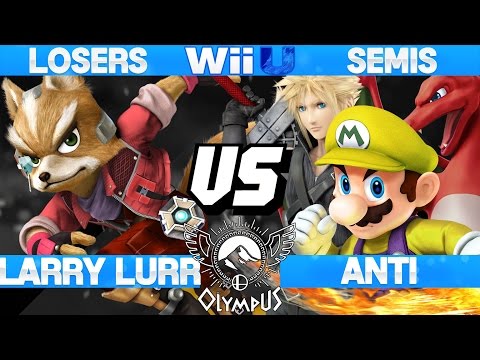 Olympus - Anti (Mario/Charizard/Cloud) vs Larry Lurr (Fox) - SSB4 Losers Semis - Smash Wii U