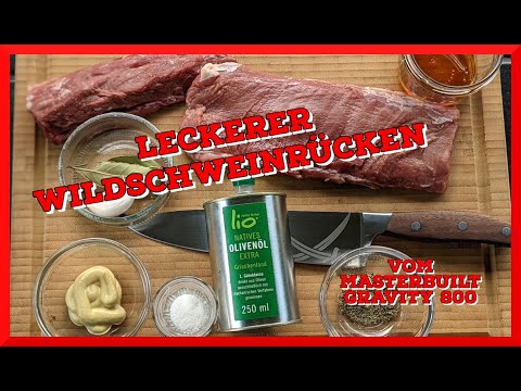 Ich mache Wildschweinrücken vom Grill