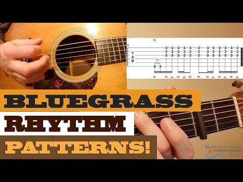 "Bluegrass Rhythm Patterning" - BLUEGRASS Rhythm Guitar Lesson with TAB