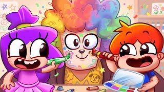 🤩 Let's Make Daddy Pretty! Funny Colors Song & Games for Kids 🌈