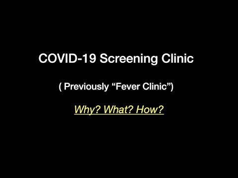 COVID 19 Screening Clinic Orientation
