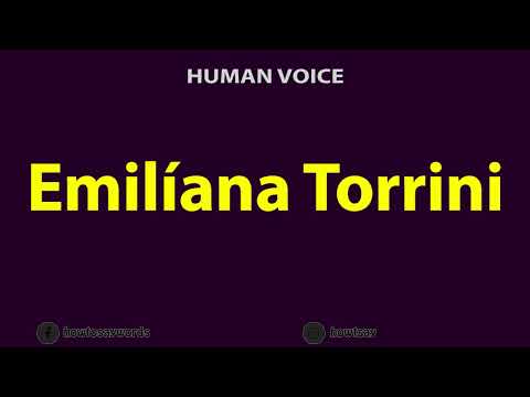 How To Pronounce Emiliana Torrini