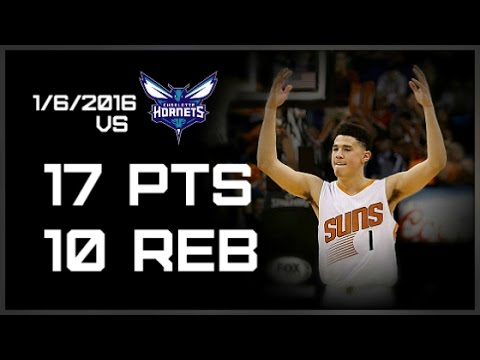 Devin Booker Full Highlights vs Hornets 17 pts, 10 reb (1/6/2016) NBA HD