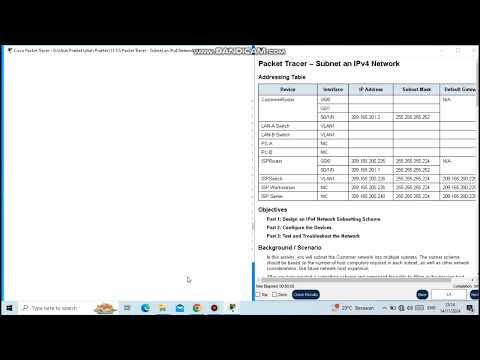 11.5.5 packet tracer - subnet an ipv4 network