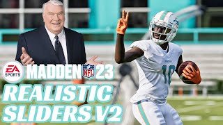 MADDEN 23 Franchise Ready Sliders! INCREDIBLE Gameplay! Realistic Sliders Release v2
