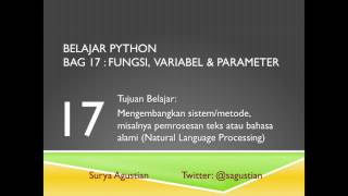 Tutorial Python Bahasa Indonesia #17 (Fungsi, Variabel dan Parameter)