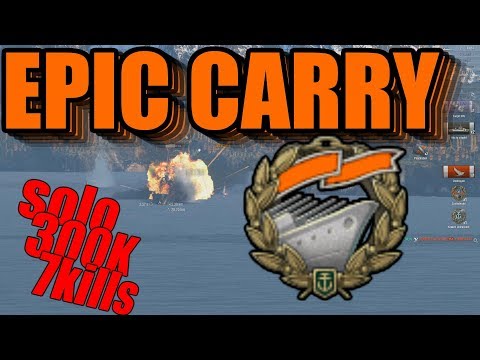 BEST FINISH || 7 Kill 300K Solo Warrior || World of Warships