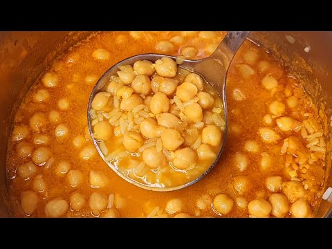 ‼️GARBANZOS CON ARROZ EN 10 MINUTOS‼️ SABROSA Y DELICIOSA 😋 CON MUCHO ÉXITO EN MI CASA 🏡 sin carne
