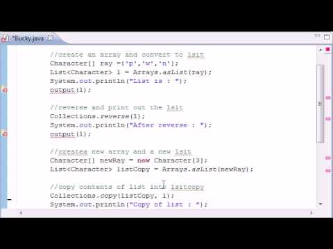 Intermediate Java Tutorial - 11 - Collections Methods fill