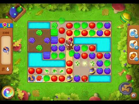 GardenScapes Level 2300 no boosters (16 moves)