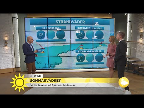 Strandvädret idag: ”Här är det faktiskt riktigt behagligt” - Nyhetsmorgon (TV4)