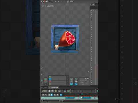 The animation of steam from food made without a sequence in Spine 2D. #spine2d #animation