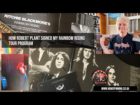 How Robert Plant from Led Zeppelin Signed my Ritchie Blackmore's Rainbow Rising Program