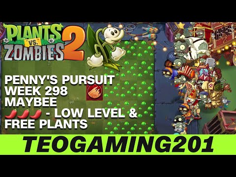 PvZ 2 | Penny's Pursuit | Week 298 Maybee | Level 1-5 & Zomboss | 🌶🌶🌶 (LOW LEVEL)
