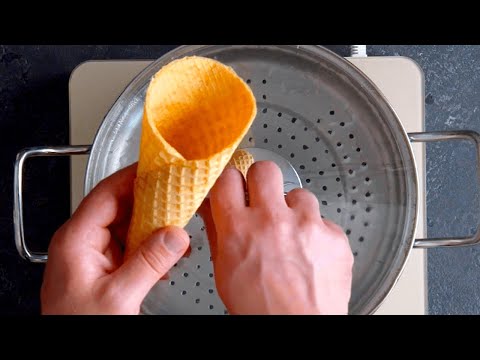 Lege Eiswaffeln in einen Topf und freue dich auf etwas echt Leckeres