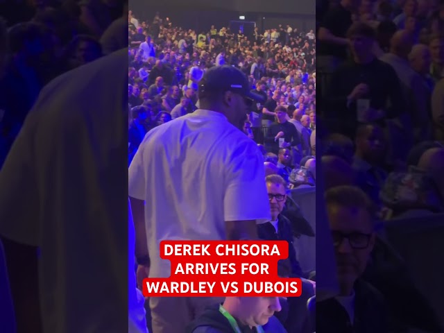 DEREK CHISORA ARRIVES FOR WARDLEY VS DUBOIS