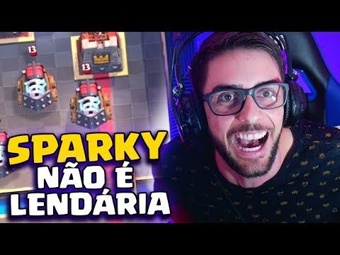 QUASE TOMEI UM PAU PRA DUAS SPARKY NO CLASH ROYALE