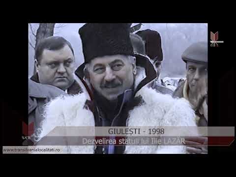 GIULEȘTI-MM (1998) - Dezvelirea statuii lui  Ilie Lazăr