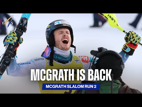 MCGRATH Slalom Winning Run in Alta Badia | FIS Alpine
