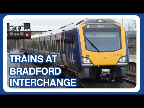 Züge am Bahnhof Bradford Interchange (21.02.2023)