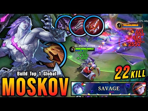 AUTO SAVAGE!! Moskov New Gold Lane Build (INSANE LIFESTEAL) - Build Top 1 Global Moskov ~ MLBB