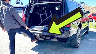 How to open the POWER LIFTGATE with just your leg - Chevy Suburban, Tahoe, Traverse, Equinox