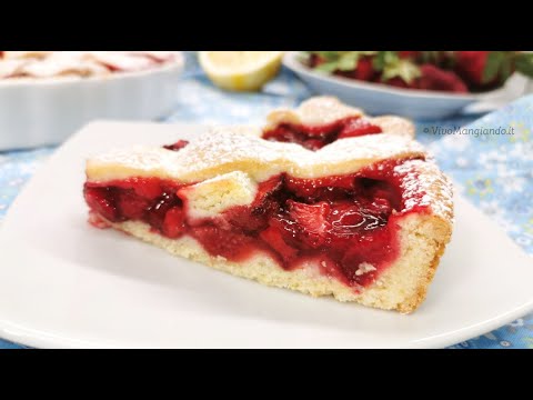 Crostata con fragole fresche, facile e senza crema, che delizia!