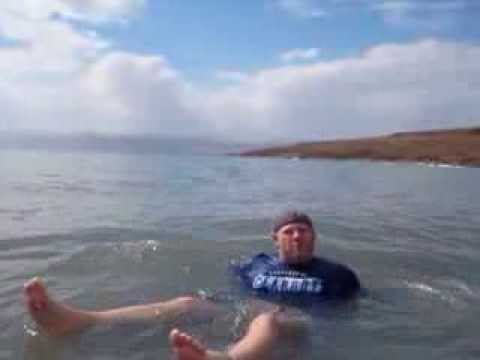 Mr. Raponi Floating in the Dead Sea