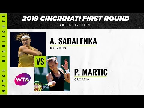Теннис Aryna Sabalenka vs. Petra Martic | 2019 Western & Southern Open First Round | WTA Highlights