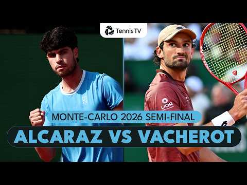 Carlos Alcaraz vs Valentin Vacherot in Semi-Final Action 🤝 | Monte-Carlo 2026 Semi-Final Highlights