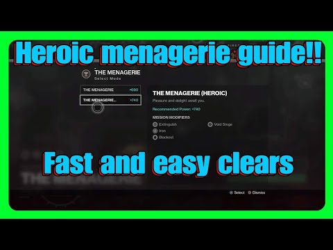 Destiny 2: heroic menagerie guide, how to get easy clears week 1