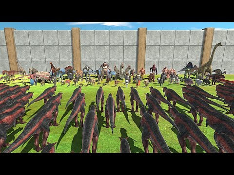 CARNOTAURUS TEAM VS EVERY FACTION  with almost same price - Animal Revolt Battle Simulator