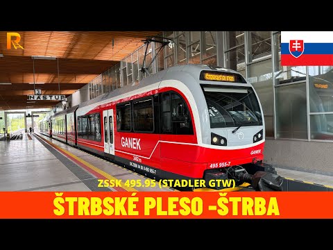 Cab Ride Štrbské Pleso - Štrba - Štrbské Pleso (Rack Railway, Slovakia) train driver's view 4K