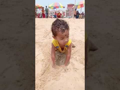 Anushree Playing at Puri Sea Beach.