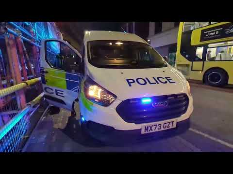 Manchester police and an Idiot drunk