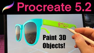 How to Draw on 3d Objects/Models In Procreate 5.2 Update (Tutorial)