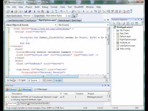 Using Session Variables 2