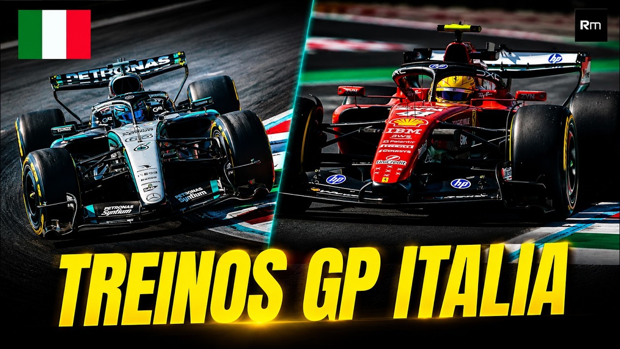 🚨 TREINOS LIVRES GP ITÁLIA: MERCEDES E FERRARI RIVALIZAM, RED BULL SOME E COLTON HERTA VIVE PESADELO