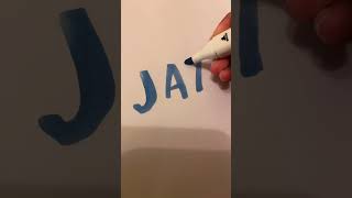 Writing Jayden’s name