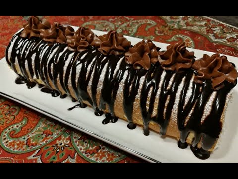 خوشمزه ترین رولت خامه ای ،لطیف ودلچسب با تمام فوت و فن های آن باآشپزخانه فریبا Swiss Roll Cake