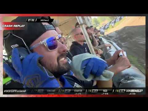 Geerts crash | MX2 Race 2 | MXGP of Finland 2022 #MXGP #Motocross