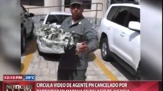 Circula video de agente PN cancelado por participar en marcha en Palacio de Justicia