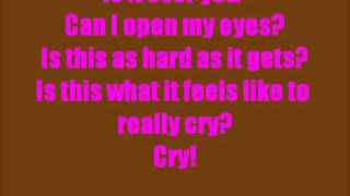 Glee Cry with lyrics