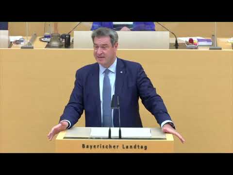 Der bayerische MP Dr. Markus Söder in seiner Regierungserklärung am 21.07.2021