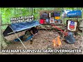 Solo Overnight Sleeping In The Woods With Walmart Survival Gear Part 2