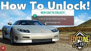 Forza Horizon 4: FORTUNE ISLAND Part 6: How To Unlock The Koenigsegg CC8S!!