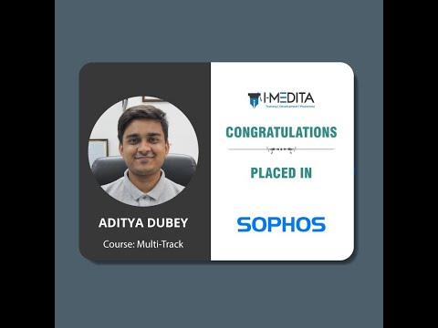 Aditya got placed with Sophos after Multi Track Program and shares his feedback Training Institute